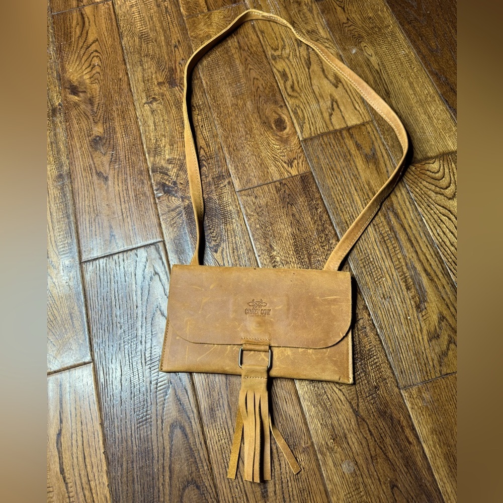 The Crazy Cow Leather Envelope Crossbody Bag